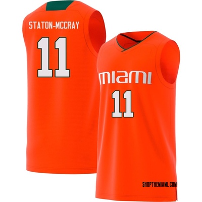 Men's A.J. Staton-McCray Miami Hurricanes Replica Basketball Jersey - Orange