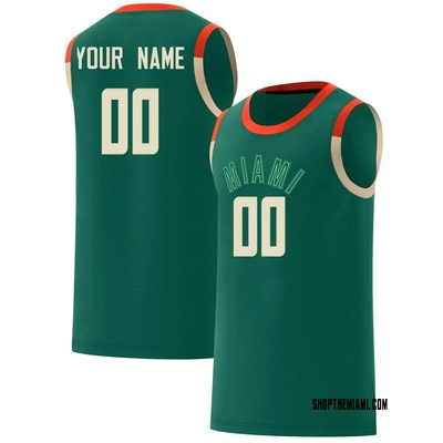 Men's Custom Miami Hurricanes Replica Celebrating Black Culture Basketball Jersey - Green