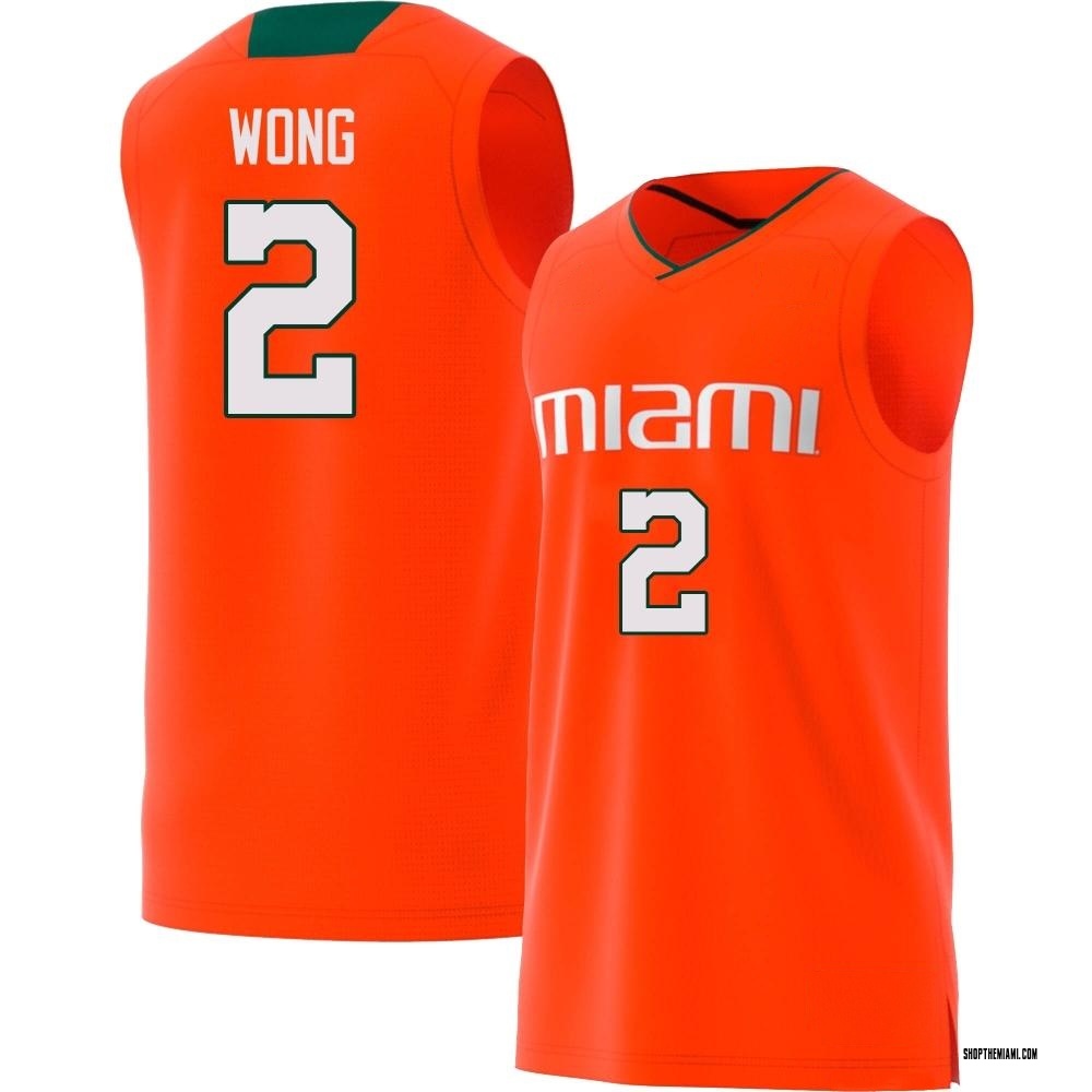 Men's Isaiah Wong Miami Hurricanes Replica Basketball Jersey - Orange
