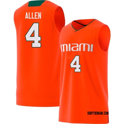 Men's Marcus Allen Miami Hurricanes Replica Basketball Jersey - Orange