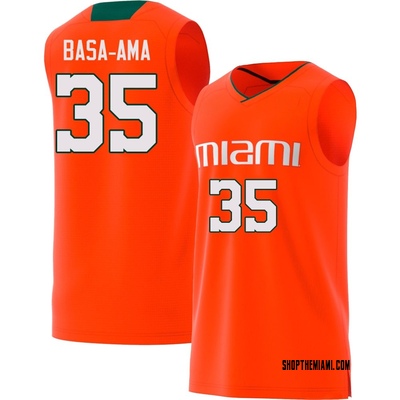 Men's Yussif Basa-Ama Miami Hurricanes Replica Basketball Jersey - Orange