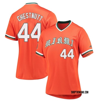 Women's Ben Chestnutt Miami Hurricanes Replica V-Neck Baseball Jersey - Orange
