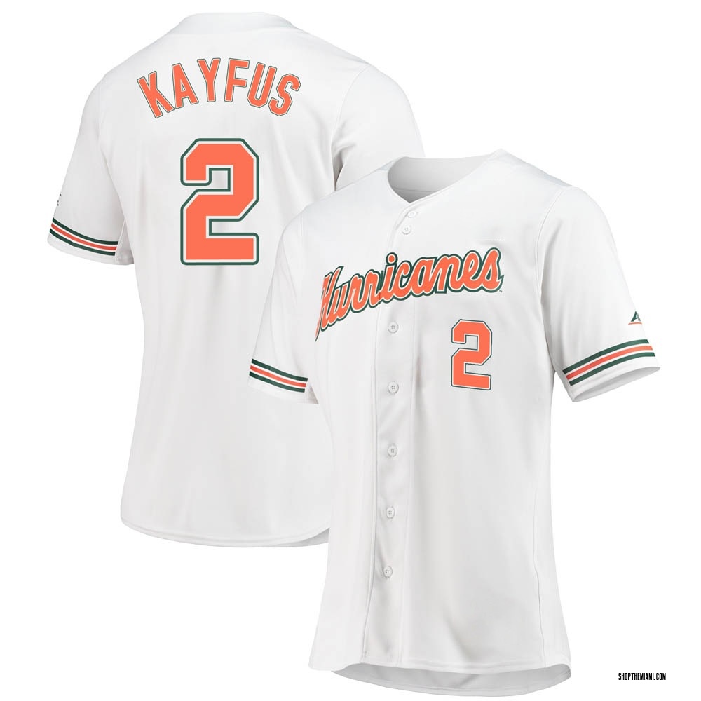 Women's CJ Kayfus Miami Hurricanes Replica Full-Button Baseball Jersey - White