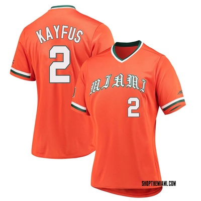 Women's CJ Kayfus Miami Hurricanes Replica V-Neck Baseball Jersey - Orange