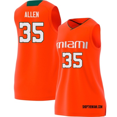 Women's Dante Allen Miami Hurricanes Replica Basketball Jersey - Orange