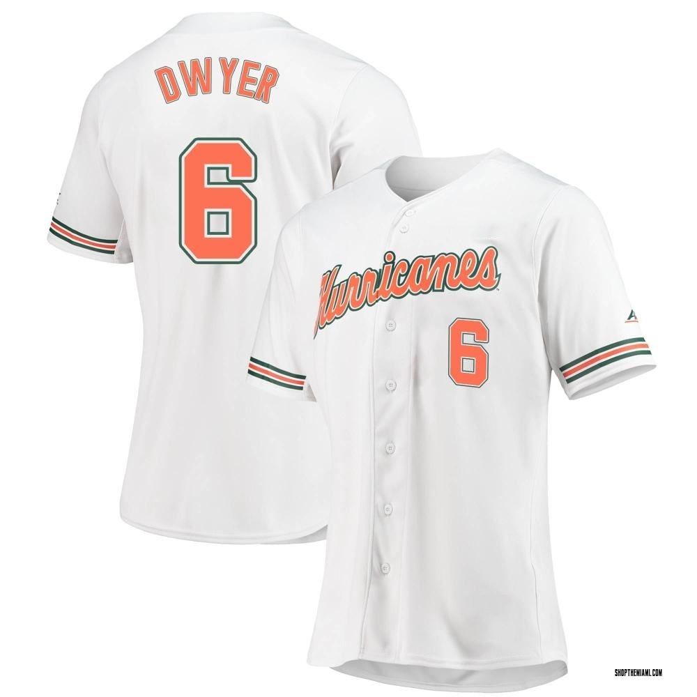 Women's Drew Dwyer Miami Hurricanes Replica Full-Button Baseball Jersey - White