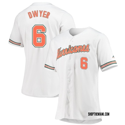 Women's Drew Dwyer Miami Hurricanes Replica Full-Button Baseball Jersey - White