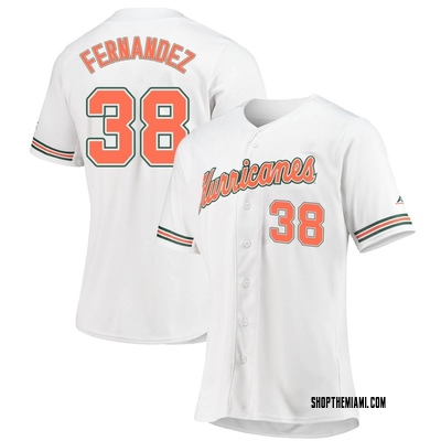 Women's Eric Fernandez Miami Hurricanes Replica Full-Button Baseball Jersey - White