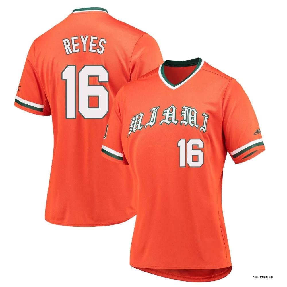 Women's Luca Reyes Miami Hurricanes Replica V-Neck Baseball Jersey - Orange