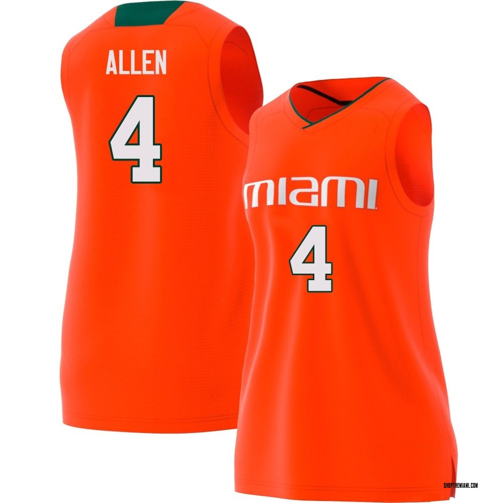 Women's Marcus Allen Miami Hurricanes Replica Basketball Jersey - Orange