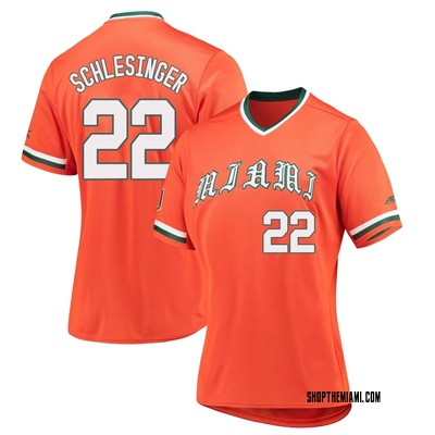 Women's Rafe Schlesinger Miami Hurricanes Replica V-Neck Baseball Jersey - Orange
