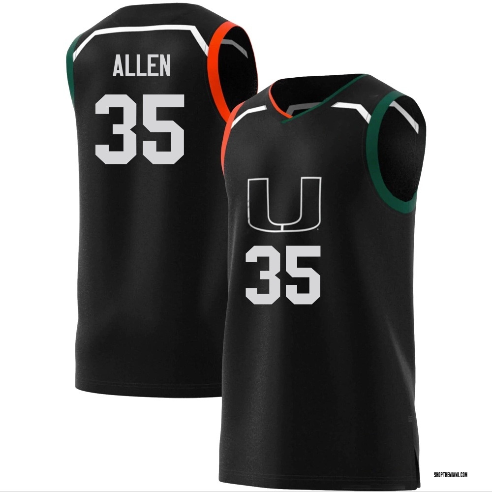 Youth Dante Allen Miami Hurricanes Replica Basketball Jersey - Black