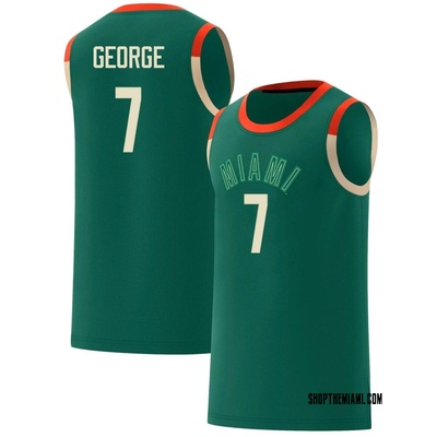Youth Kyshawn George Miami Hurricanes Replica Celebrating Black Culture Basketball Jersey - Green
